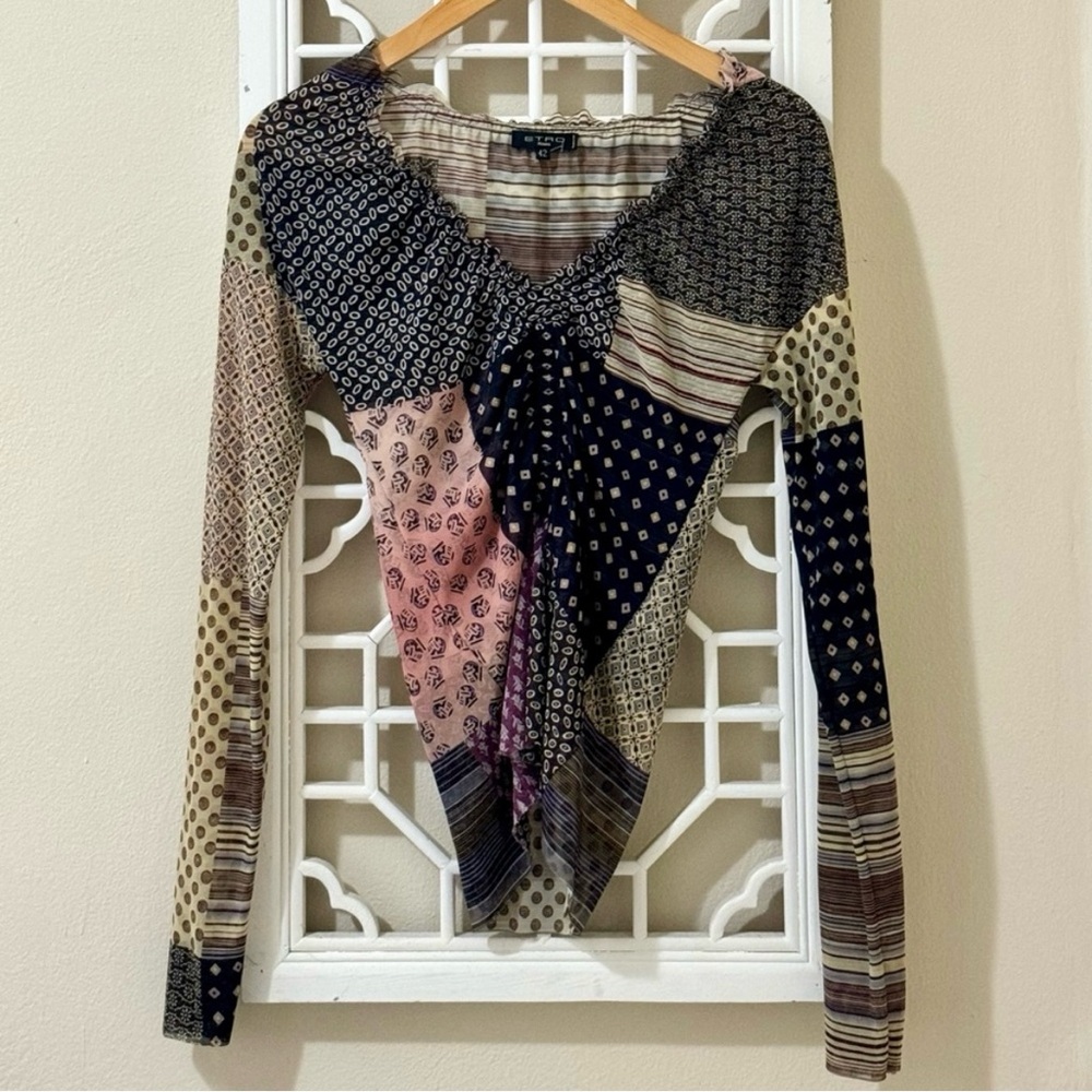 Etro Patchwork Long Sleeve Top